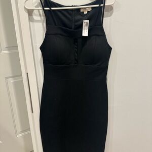 Just Be Elegant Black Midi Dress
